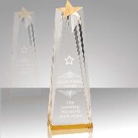 acrylic-gold rising star