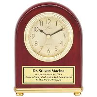 Clock - Piano Finish Rosewood Arch - Q106