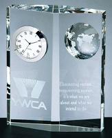 Clock - Globe Diamond Plaque - C687C