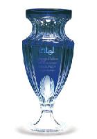 Crystal - Blue Dante Vase - L20331