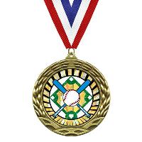 Medal - Sunburst Mylar Series - Baseball Bats - MY301