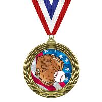 Medal - Flag Mylar Series - Baseball - MY500