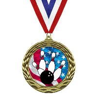 Medal - Flag Mylar Series - Bowling - MY505
