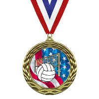 Medal - Flag Mylar Series - Volleyball - MY523