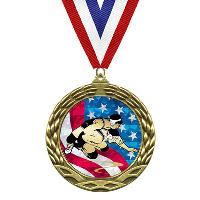 Medal - Flag Mylar Series - Wrestling - MY524
