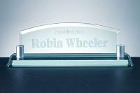 Nameplate - Jade Glass Desk Name Plate - GNP01, GNP02