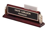 Nameplate - Rosewood & Gold Trim - C213
