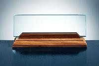 Nameplate - Jade Glass with Walnut Base - G3102E