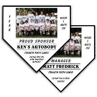 Plaque - Home Plate with Photo - HP10P, HP11P, HP14P, HP142P