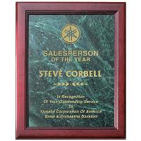 Plaque - Genuine Marble & Wood Frame
