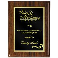 Plaque - Walnut Pianowood Finish