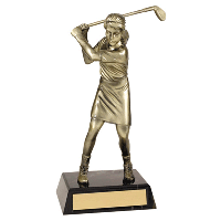 Resin - Swinging Female Golfer - JDS508