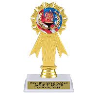 Trophy - Rosette Ribbon - Bowling - PH90