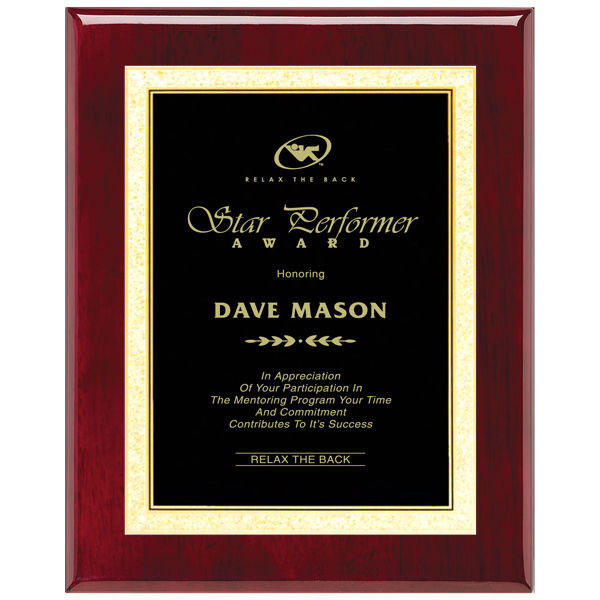 plaque-brass designer square corners-black