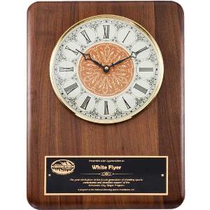 plaque-classical walnut clock